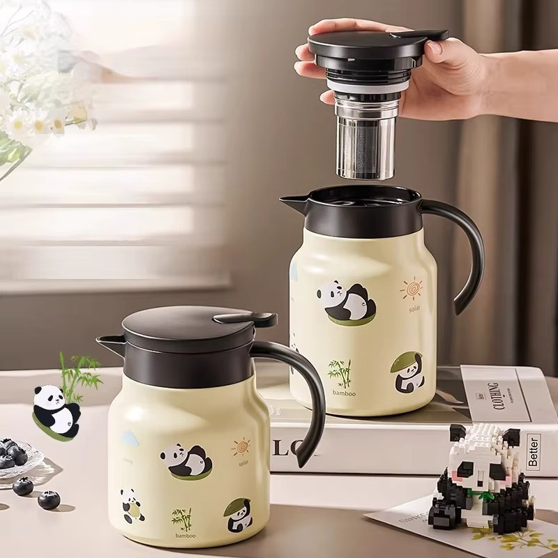 GIANXI Panda Isolierte Teekanne mit Infuser, Weiß, 0,8 l - Bild 4