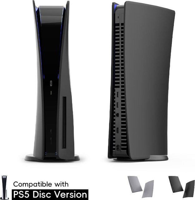 Sony Ersatzgehäuse Frontplatte in Schwarz und Grau für PlayStation 5 PS5 Disc-Konsole - Bild 1
