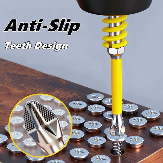 YUKU Magnetische PH2 Feder-Schraubendreher-Bits mit 1/4 Zoll Sechskant-Schaft für elektrisches Reparaturwerkzeug - Bild 1