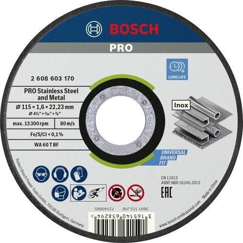 Bosch Trennscheibe gerade Standard für Inox WA 60 T BF Durchmesser: 115 mm - Bild 1