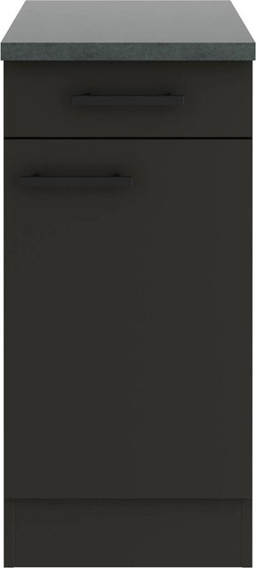 OPTIFIT Madrid420 Küchen-Unterschrank in Anthrazit Matt mit modernem Design aus melaminbeschichteter Qualitätsspanplatte, Breite: 40 cm - Bild 1