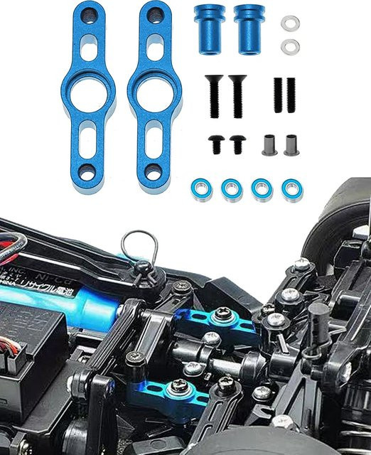 Tamiya Aluminium-Lenkset, RC-Car-Zubehör, Blau, Metall - Bild 1