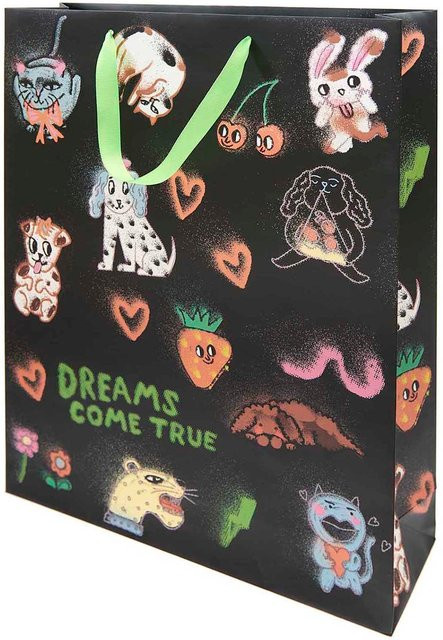 Rico Design Paper Poetry Geschenktüte Airbrush in Schwarz B/H/T: 33 x 45 x 10 cm - Bild 1