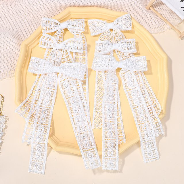 BABY BOWS Haar Clips, Lange Quaste, Spitze, Kinder - Bild 1