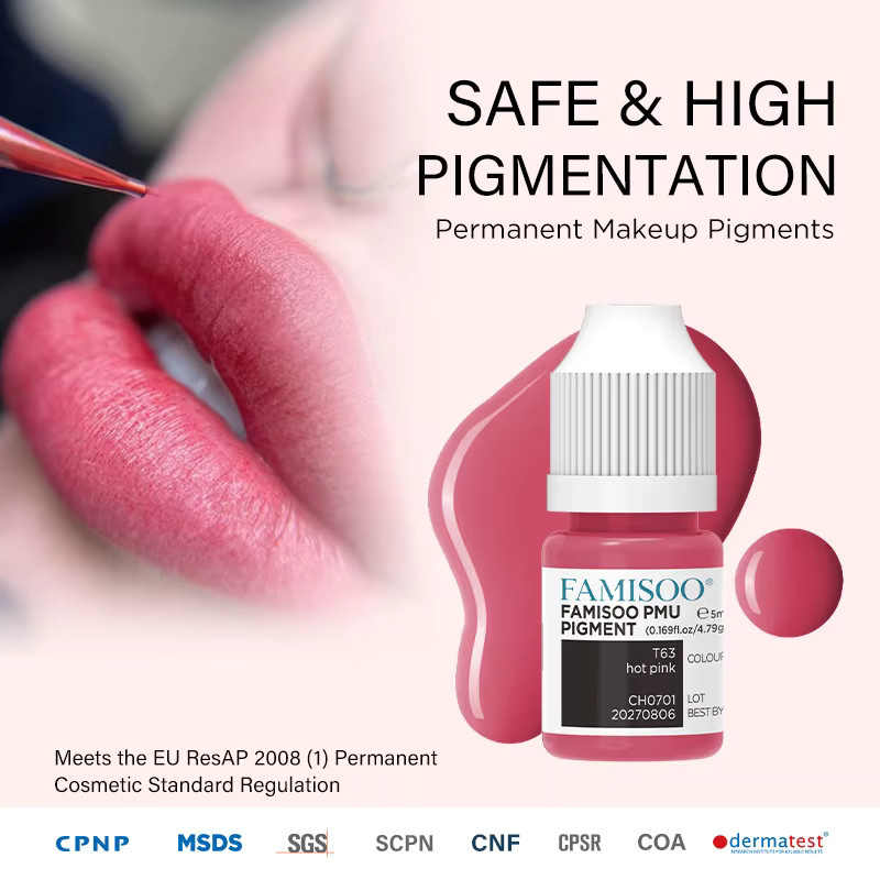 FAMISOO PMU Tattoo Pigmente Lippenfarben, 5 ml, Concentrated Red - Bild 1