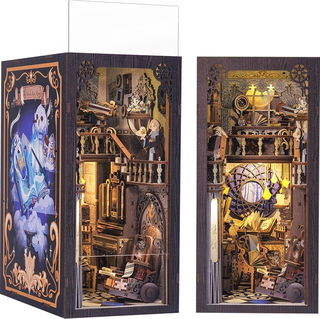 Cutebee DIY Buch Nook Kit, 3D Holz Puppenhaus, mit LED Licht, ab 14 Jahren - Bild 1