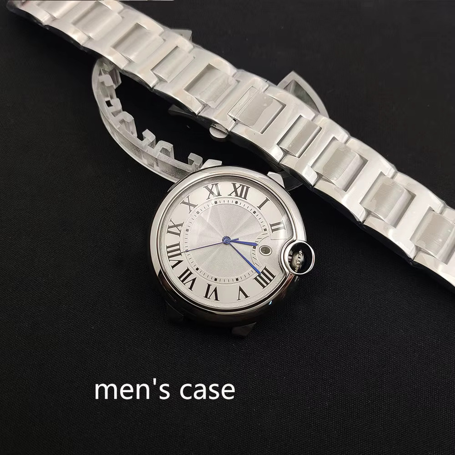 OUMASHI Uhrengehäuse Edelstahl, Silber, 42 mm / 32,8 mm, Unisex - Bild 2