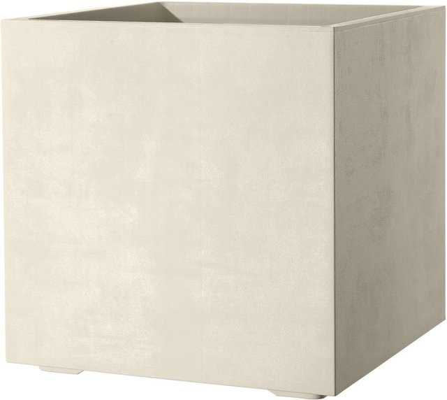 Deroma Pflanzkübel Cubo Millennium mit Rollen in Perlweiß, B/T/H: 49 x 49 x 49 cm - Bild 1