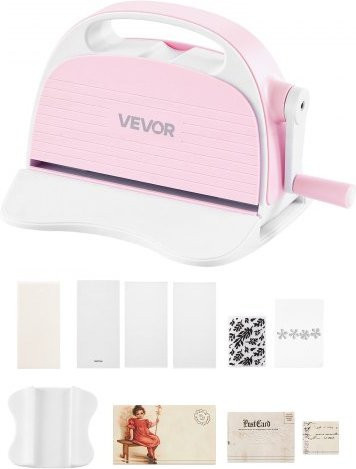VEVOR Manuelle Stanz- und Prägemaschine mit 76 mm Schnittbreite, Set aus Zinklegierung inklusive Stanzformen, Prägefoldern, Papierbögen und Schneideplatten für Scrapbooking und Bastelarbeiten - Bild 1
