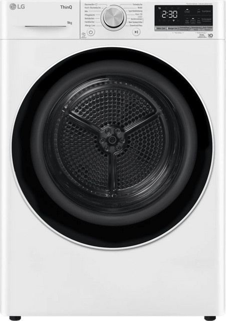 LG V9R09TC Wärmepumpen-Waschmaschine als Freistehendes Frontlader-Modell in Weiß - Bild 1