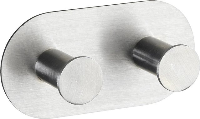 Wenko Wandhaken Cona Duo aus Edelstahl in Silber Matt - Bild 1