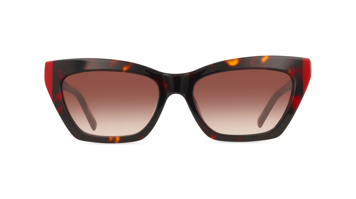 DKNY DK547S Sonnenbrille Cat Eye, Vollrand, Acetat, Unisex, braun - Bild 1