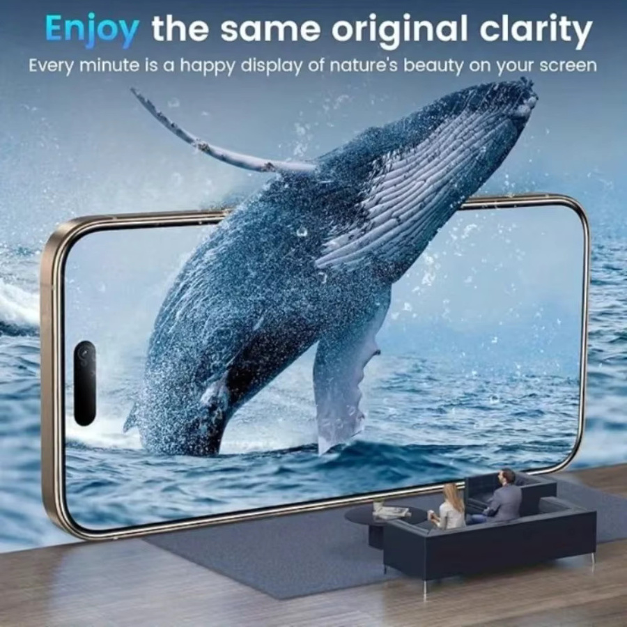 8-teiliges Schutzset für iPhone mit 4 transparenten Panzerglas-Displays und 4 Objektivschutzfolien - Bild 2