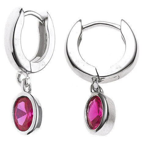 Colfem Creolen 925 Silber, Zirkonia, Unisex - Bild 1