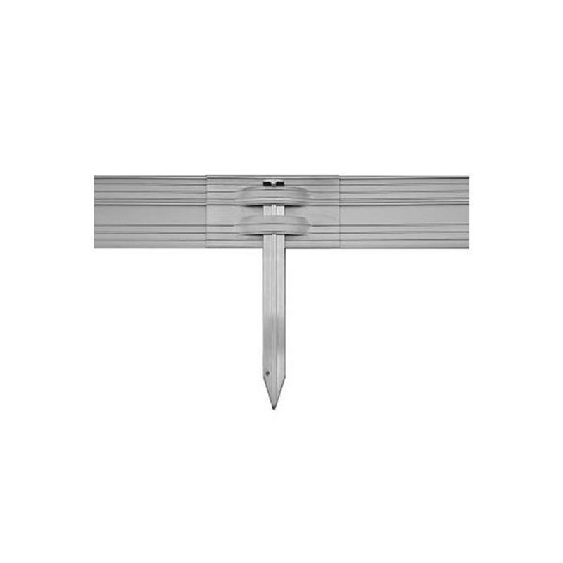 ICH-ZAPFE.DE Gartenbordüre aus Aluminium in Grau, Höhe: 14 cm, Länge: 25 m - Bild 2