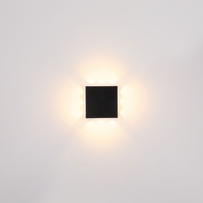 Globo LED-Wandleuchte Saidy in Schwarz, quadratisch, B/H: 22 x 22 cm - Bild 4
