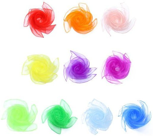 10-teiliges Set Tanzschals Jonglierschals Bunt / Mehrfarbig - Bild 1