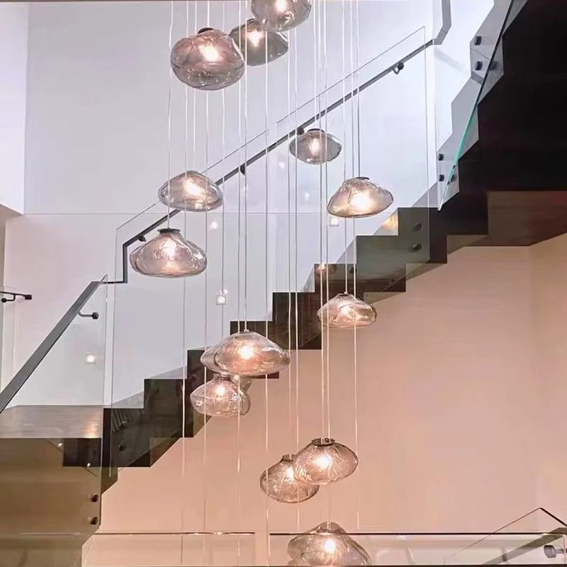 Gbbmade LED Kronleuchter in Smoke Gray für moderne Innenbeleuchtung im Wohnzimmer und Treppenbereich - Bild 5