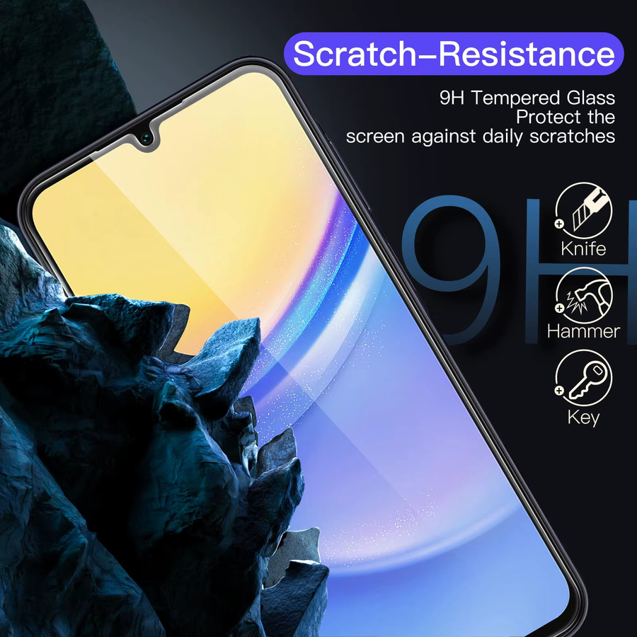 Samsung Galaxy A15 A16 A14 A13 A12 A11 4G 5G Displayschutzfolie aus gehärtetem Kristallglas, transparent - Bild 5