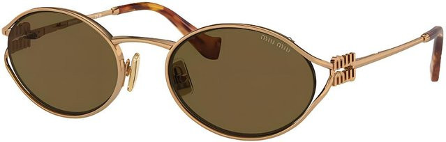 Miu Miu MU 52YS Sonnenbrille, Vollrand, Oval, Metall, Gold, Damen - Bild 2