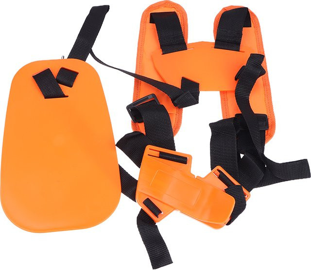 Sommer6 Doppelter Schultergurt aus Nylon für Freischneider, Trimmer und Rasenmäher in Orange - Bild 1