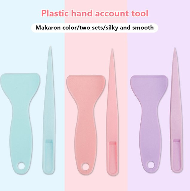 KOQZM Multi-Tool Set aus Kunststoff mit Pinzette und Schaber in Mehrfarbig für DIY Journaling und Sticker-Alben - Bild 1