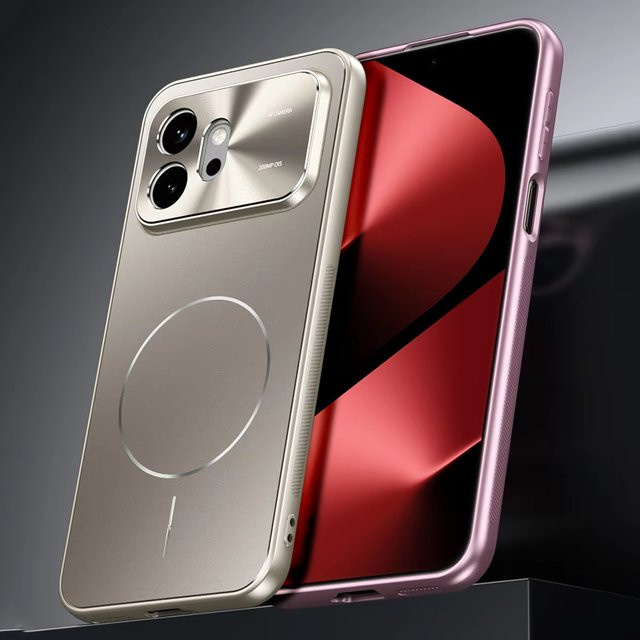 Stoßfeste magnetische Handyhülle für Honor 600 und Honor 600 Pro in Schwarz mit mattem Finish und Kameraschutz - Bild 1