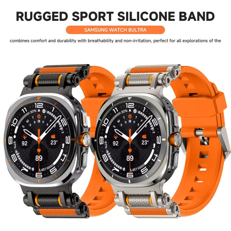 FancyWrist Uhrenarmband Silikon, orange, Samsung Galaxy Watch Ultra 47 mm, Unisex - Bild 2