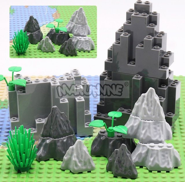 MARUMINE Natur Bergsteinstein Dschungelgarten Bausteine, Zubehör, Grau - Bild 1
