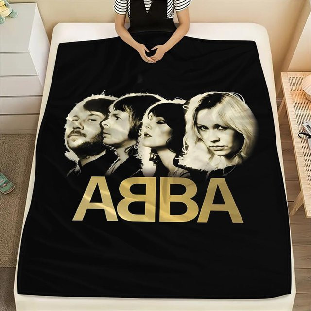 ABBA Der Film Flanelldecke aus Polyester, Schwarz, B/B: 150 x 200 cm - Bild 1