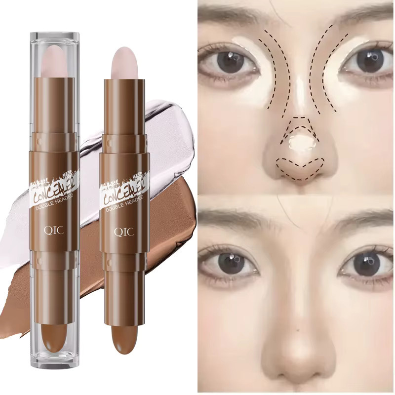 QIC Highlighter-Stift, doppelseitig, zur Gesichtskonturierung - Bild 3