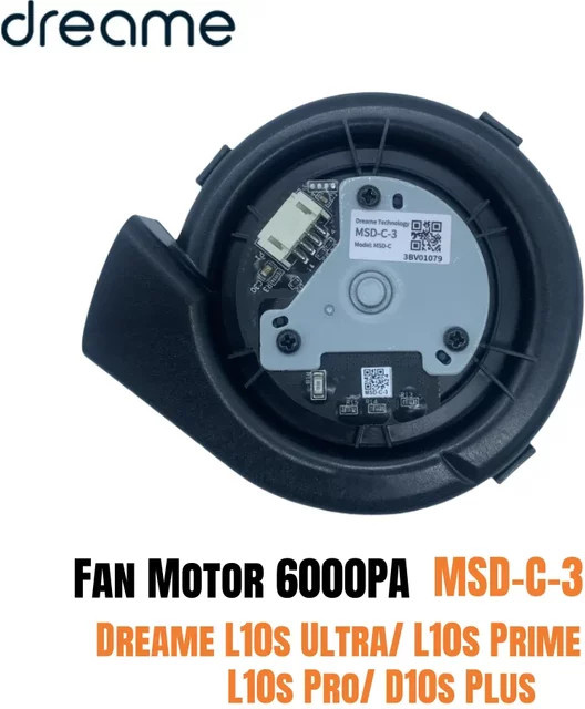 Original Lüftermotor 6000PA MSD-C-3 in Schwarz für Dreame L10s Ultra, L10s Prime, L10s Pro und D10s Plus Staubsauger Zubehör - Bild 1
