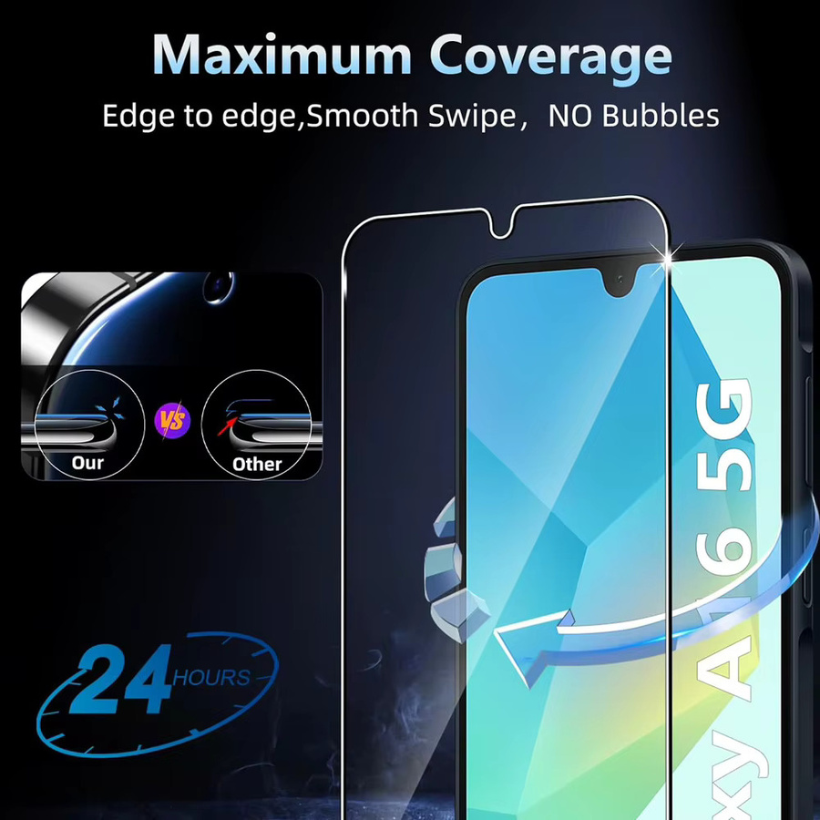 Samsung Galaxy A56 A55 A54 A53 A16 A26 A36 Displayschutz aus gehärtetem Glas, transparent - Bild 4