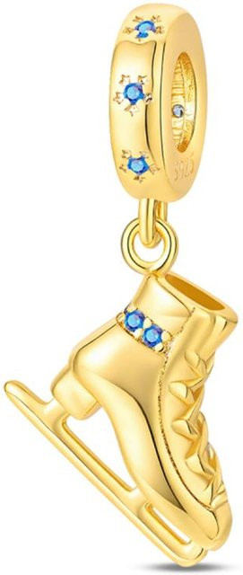 Anhänger 925 Silber, Gold, Perle, Zirkonia, Damen - Bild 1