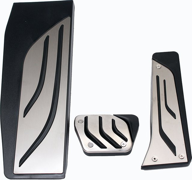 Cherk Gaspedal und Bremspedal Set in Silber für BMW 1 2 3 4 Serie M3 M4 E87 E90 F20 F21 F30 F32 F36 F80 F82 - Bild 1
