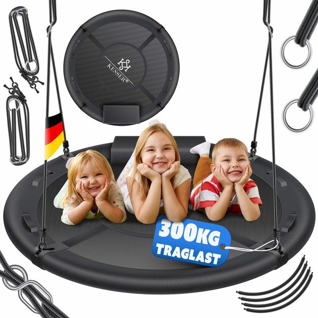 KESSER Nestschaukel Tellerschaukel als verstellbare Hängeschaukel für Kinder und Erwachsene für Indoor und Outdoor - Bild 1