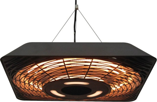 Outsunny Deckenheizstrahler IP45 in Schwarz mit Alu-Glas Gehäuse B/H/T: 45 x 45 x 10 cm - Bild 1