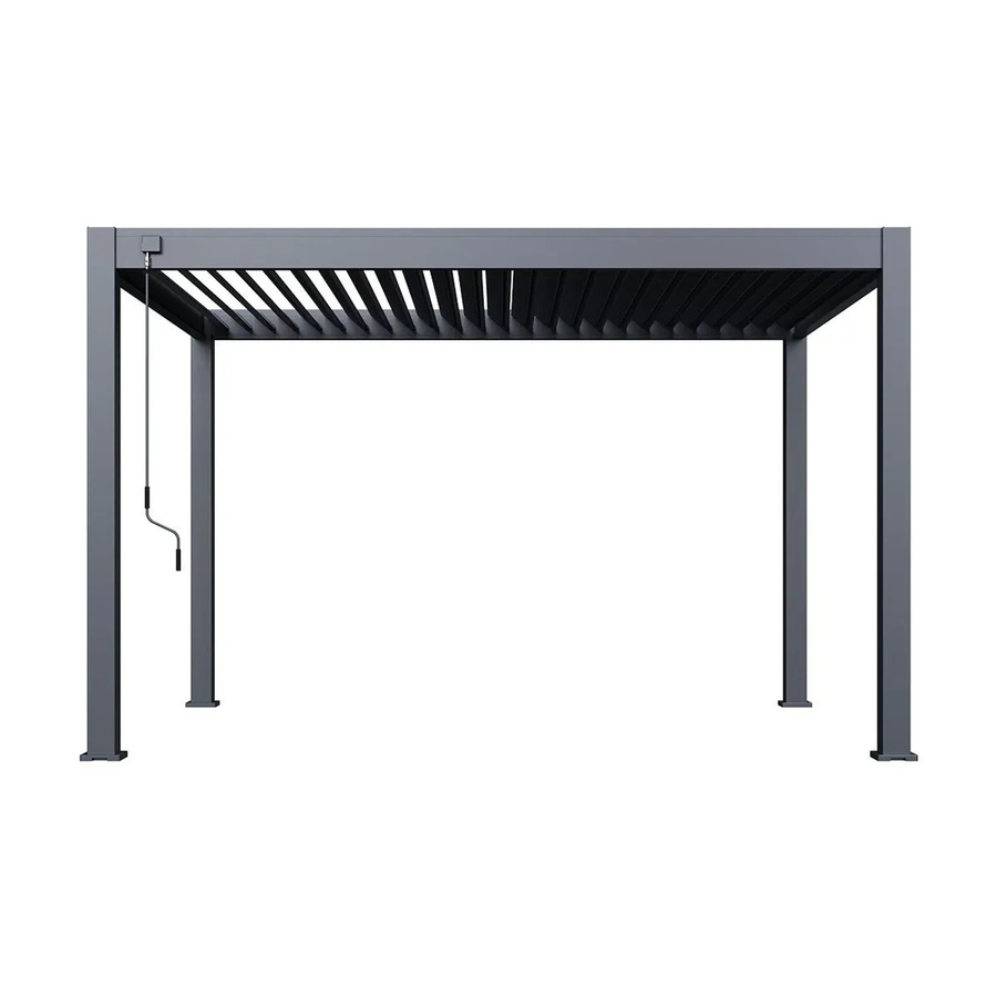Weide Deluxe Plus Pergola Pavillon aus Aluminium mit Lamellendach in Anthrazit, B/T: 300 x 300 cm, Höhe: 255 cm - Bild 2