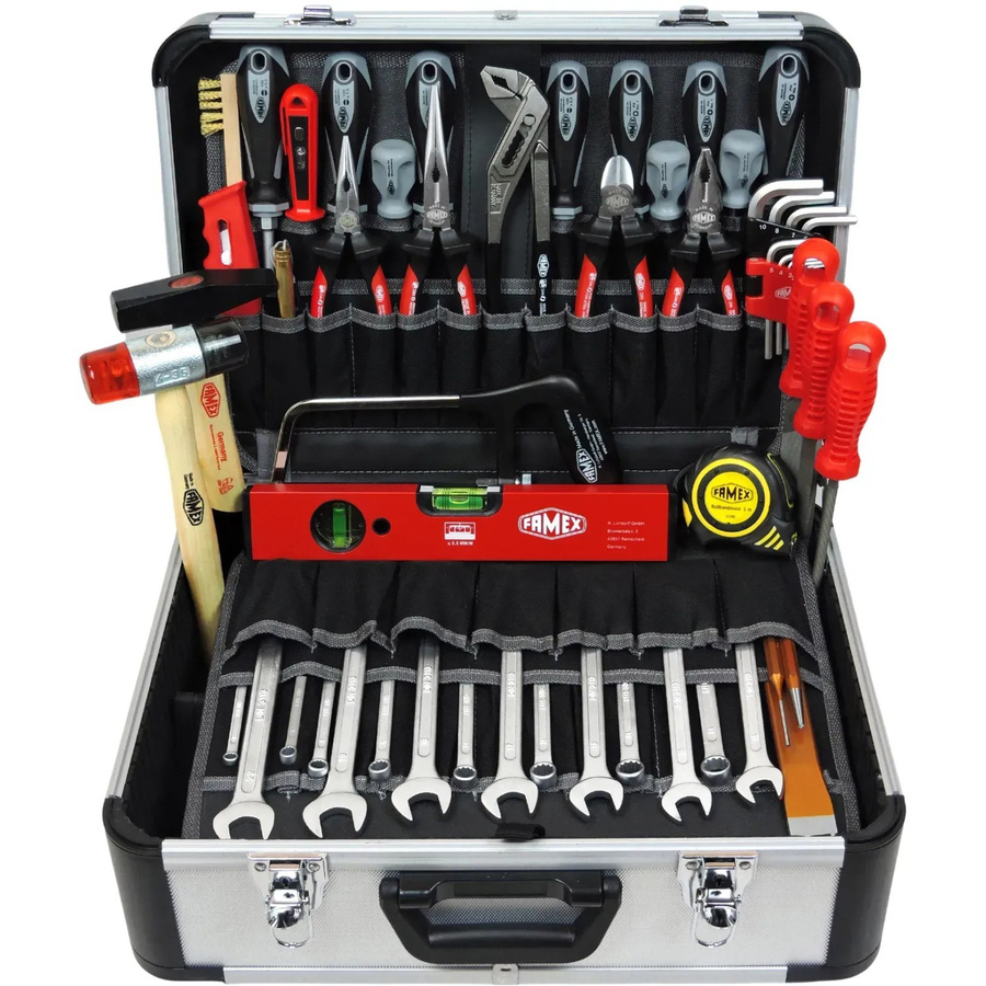 Famex 420-88 Professional Alu Werkzeugkoffer mit Werkzeug und Einsätzen in Multicolor - Bild 2