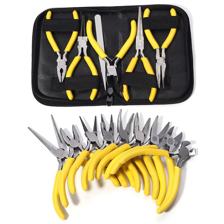Edelstahl Mini Zangen Set in Gelb für DIY Schmuckherstellung und Handwerk - Bild 3