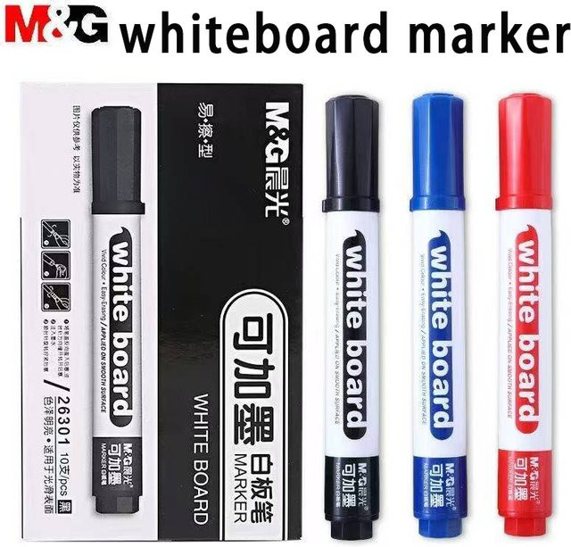 M&G Whiteboard-Marker mit Bullet-Spitze in Schwarz und Mehrfarben für Profis - Bild 1