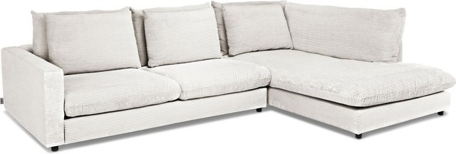 Polsterecke Sansibar Dagebüll in Beige/Weiß mit Cord-Bezug und Armlehnen, L-Form, B/T/H: 321 x 228 x 84 cm - Bild 1