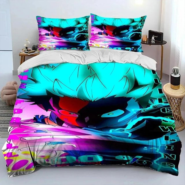 Bettwäscheset My Hero Academia Izuku Deku von Binchi Fitness, 2-teilig mit Bettbezug und Kissenbezug, Multicolor, Breite: 70 cm, Länge: 133 cm - Bild 1