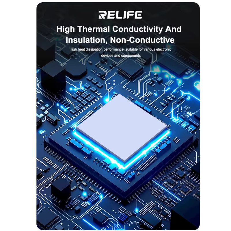 RELIFE RL-098 Wärmeisolierende Silikonfolie in Blau für Motherboard CPU IC GPU Reparatur, 100 Stück - Bild 2