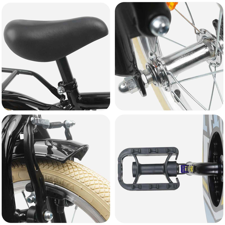 VD Home Furnishing Kinderfahrrad 12 Zoll Schwarz für Alter 2-4 Jahre - Bild 3