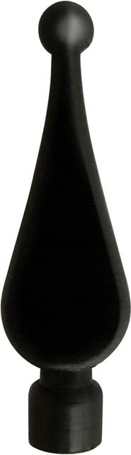 Peacock Dekoknopf für Stahlblechstab Ø 16 mm, Schwarz, 2 Stück - Bild 1