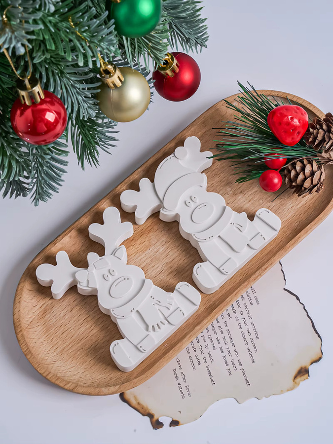 UDOCOOL Silikonform Rentier für DIY Weihnachtsdeko aus Seife, Kerzen, Gips oder Harz - Bild 3