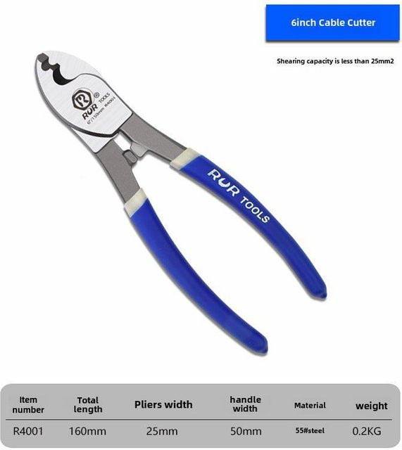 GearUp AutoMoto Elektriker-Kabel- und Drahtschneider-Set mit Kabelzangen und kleinen Schneidern in Blau - Bild 1