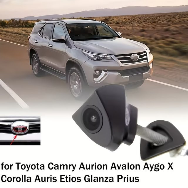 QueenDer Frontkamera für Toyota Camry, Aurion, Avalon, Aygo-X, Corolla, Auris und Etios in Schwarz - Bild 1