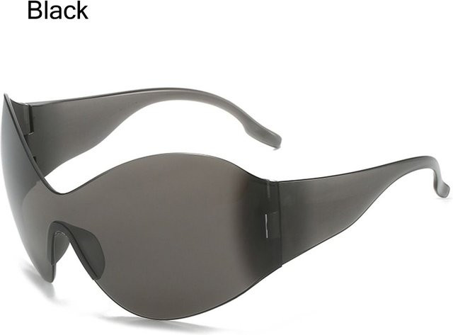 Yiran Health & Beauty Sonnenbrille, randlos, oval, schwarz, Unisex - Bild 1